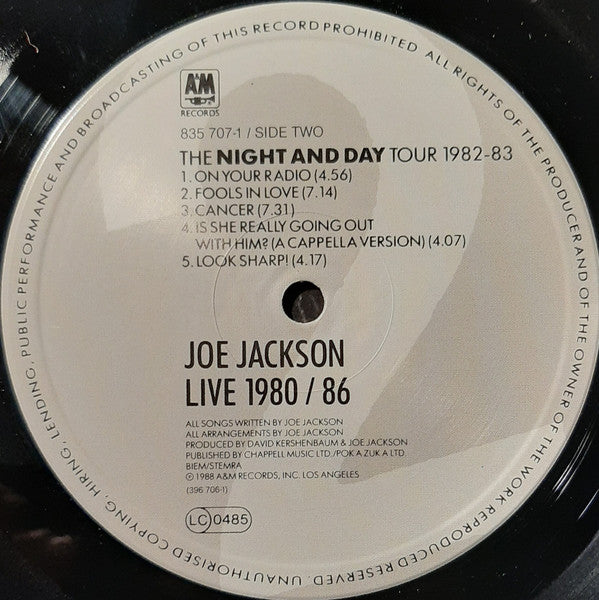 Joe Jackson : Live 1980/86 (2xLP, Album)