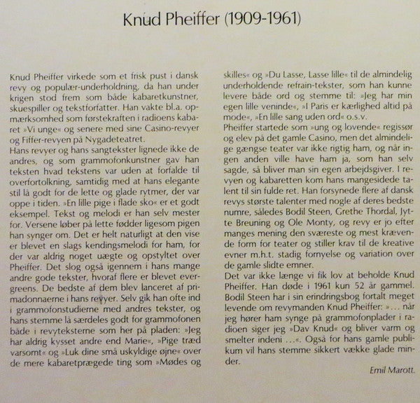 Knud Pheiffer : En Lille Pige I Flade Sko (LP, Comp)