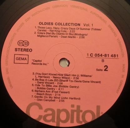 Various : Oldies Collection Vol. 1 (LP, Comp, Mono)