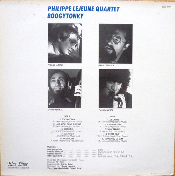 Philippe Lejeune Quartet : Boogytonky (LP, Album)