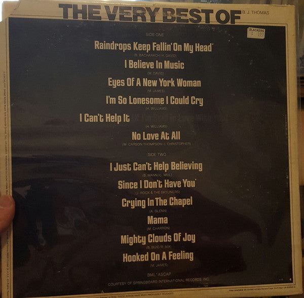 B.J. Thomas : The Very Best Of B.J. Thomas (LP, Comp, RE)