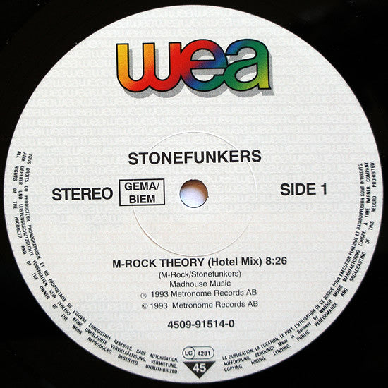 The Stonefunkers : M-Rock Theory "The M-Rock Experience" [Versions] (12", Single)