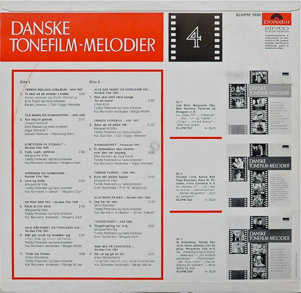 Various : Danske Tonefilm-melodier 4 (LP, Comp)