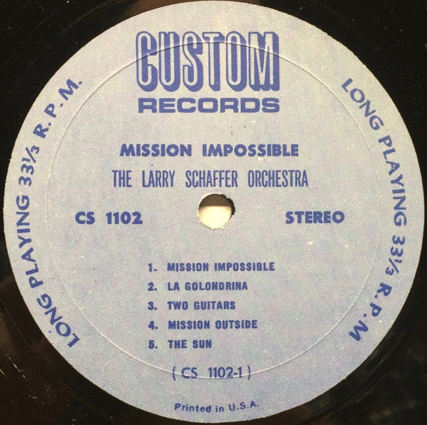 Larry Schaffer Orchestra : Mission Impossible (LP, Album)