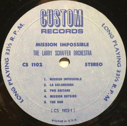 Larry Schaffer Orchestra : Mission Impossible (LP, Album)