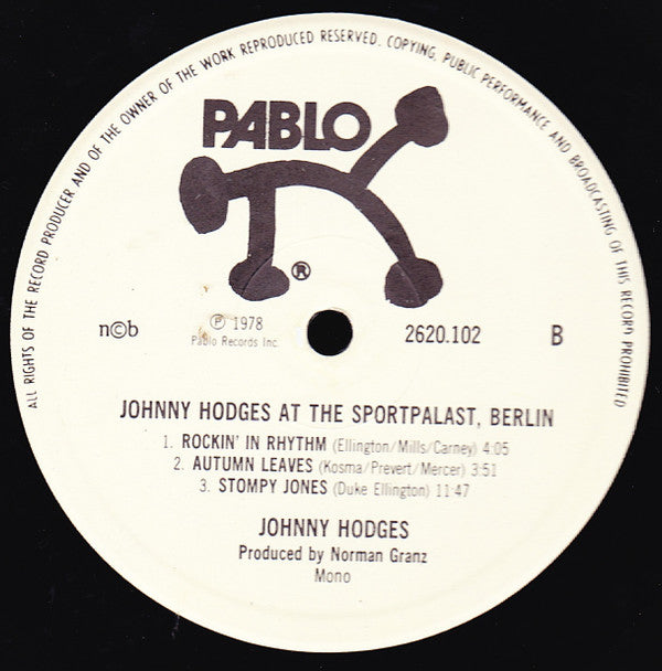 Johnny Hodges : At The Sportpalast, Berlin (2xLP, Album, RE)