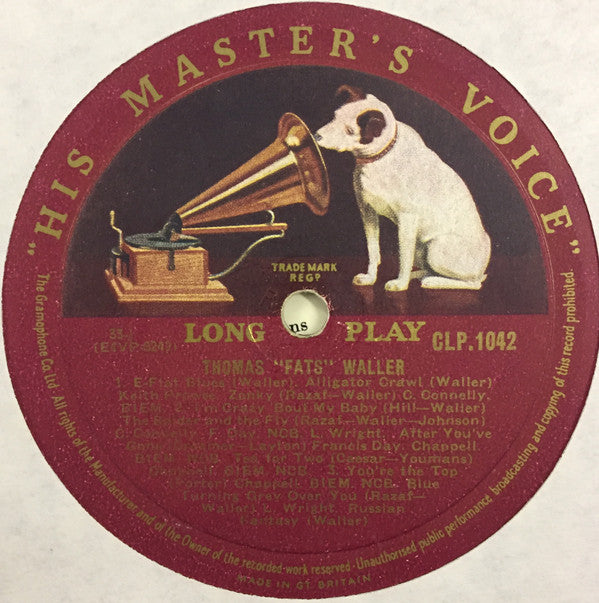 Fats Waller : New York Recordings March 11th 1935 And August 2nd 1939 (LP, Album, Mono)