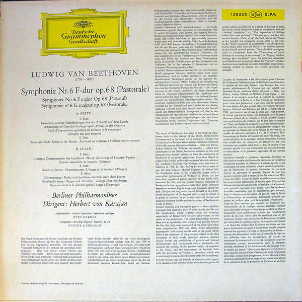 Ludwig van Beethoven – Berliner Philharmoniker, Herbert Von Karajan : "Pastorale" (LP, Album)