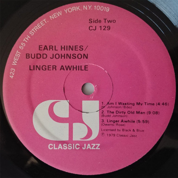 Earl Hines / Budd Johnson : Linger Awhile (LP, Album, RE)