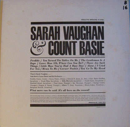 Count Basie / Sarah Vaughan : Count Basie / Sarah Vaughan (LP, Album, Mono)