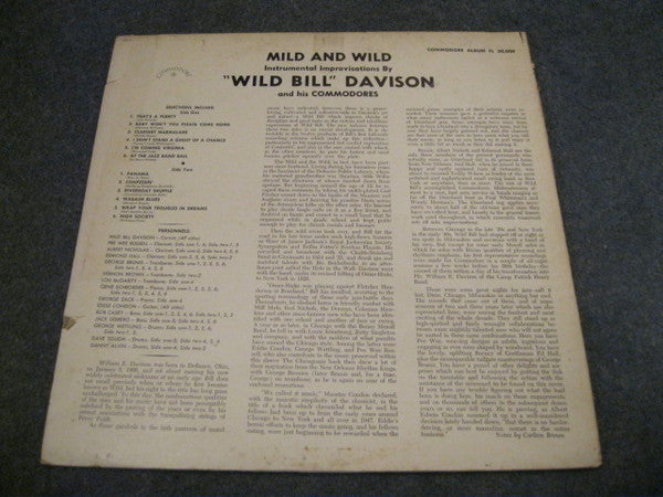 Wild Bill Davison : Mild & Wild (LP)