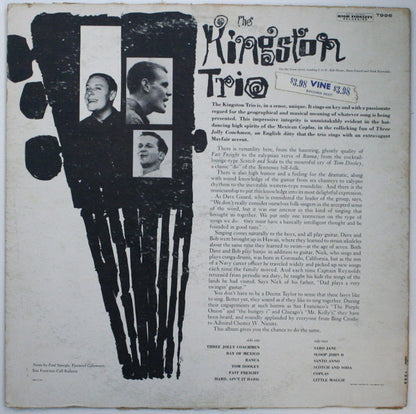 Kingston Trio : The Kingston Trio (LP, Album, Mono, RP, Los)