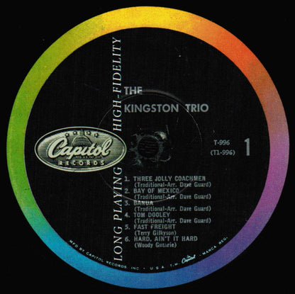 Kingston Trio : The Kingston Trio (LP, Album, Mono, RP, Los)