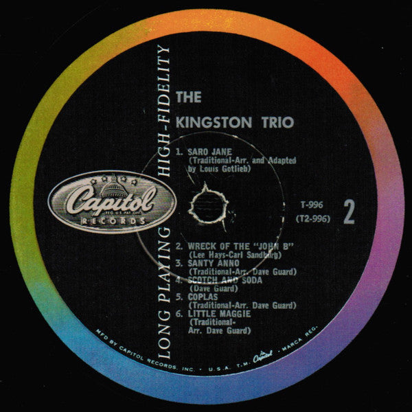 Kingston Trio : The Kingston Trio (LP, Album, Mono, RP, Los)