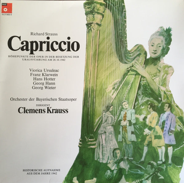 Richard Strauss - Bayerisches Staatsorchester, Viorica Ursuleac, Franz Klarwein, Hans Hotter, Georg Hann, Georg Wieter, Clemens Krauss : Capriccio - Historische Aufnahme Aus Dem Jahr 1942 (LP)