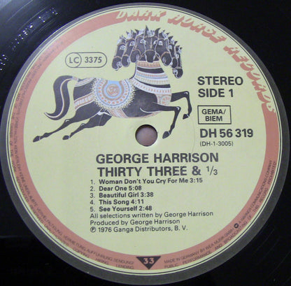 George Harrison : Thirty Three & 1/3 (LP, Album, RE, Gat)