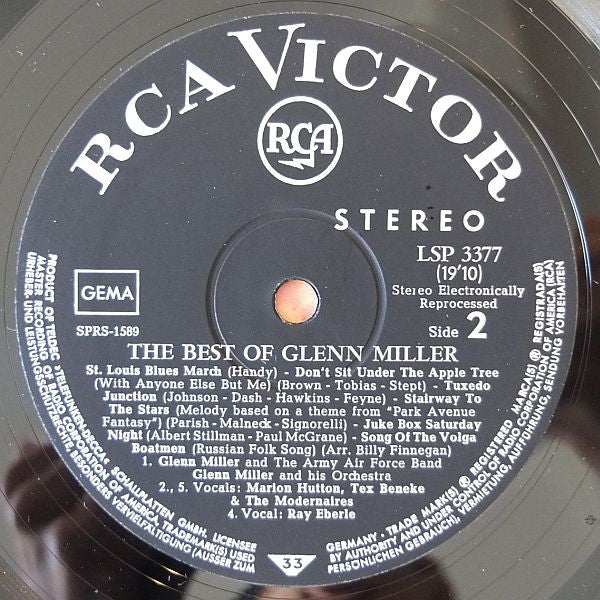 Glenn Miller : The Best Of Glenn Miller (LP, Comp)