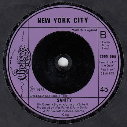 New York City : Happiness Is (7")