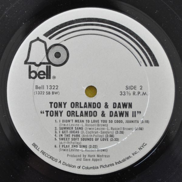 Tony Orlando & Dawn : Tony Orlando & Dawn II (LP, Album, RE)