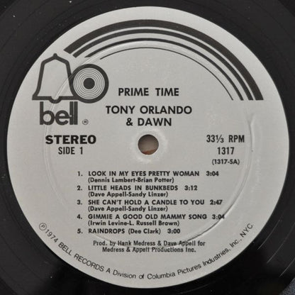 Tony Orlando & Dawn : Prime Time (LP, Album, Mon)