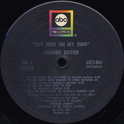 Lamont Dozier : Out Here On My Own (LP, Album)