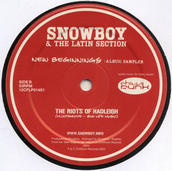 Snowboy & The Latin Section : New Beginnings (12", Smplr)