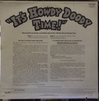 Howdy Doody And Bob Smith (4) With The Howdy Doody Cast : It's Howdy Doody Time! (LP)