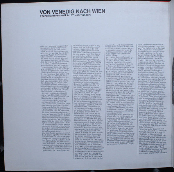 London Baroque : Von Venedig Nach Wien (Frühe Kammermusik Im 17. Jahrhundert) (LP)