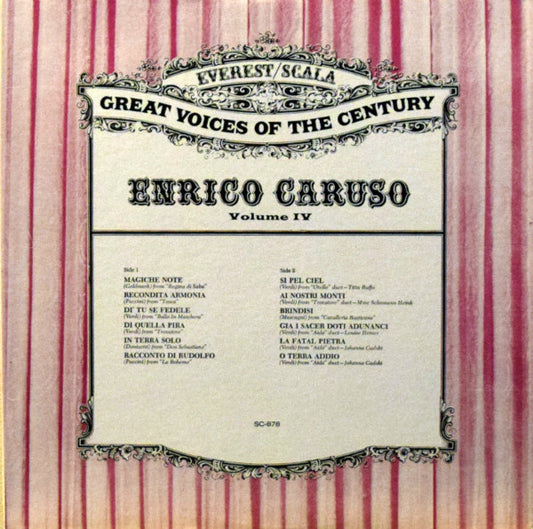 Enrico Caruso : Enrico Caruso Volume IV (LP, Comp)