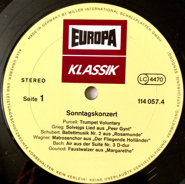 Various : Sonntagskonzert (LP, Comp)