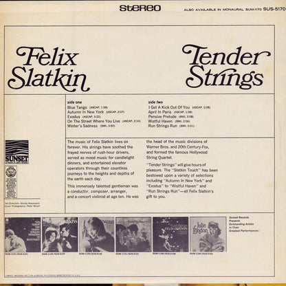 Felix Slatkin : Tender Strings (LP, Album)