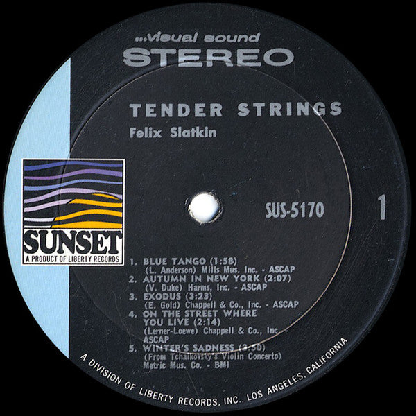 Felix Slatkin : Tender Strings (LP, Album)