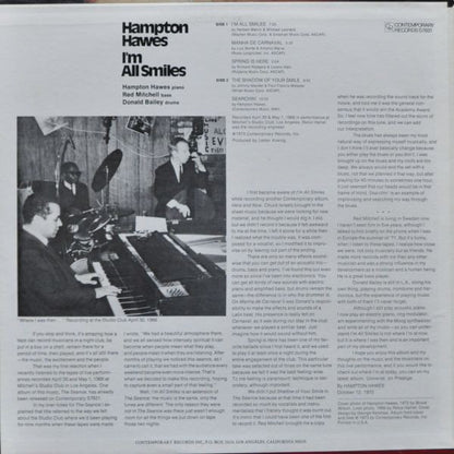 Hampton Hawes : I'm All Smiles (LP, Album)