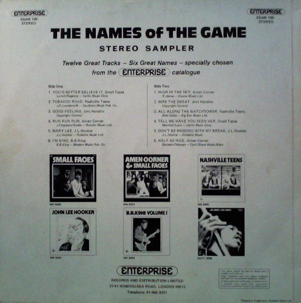 Various : The Names Of The Game - Stereo Sampler (LP, Smplr)