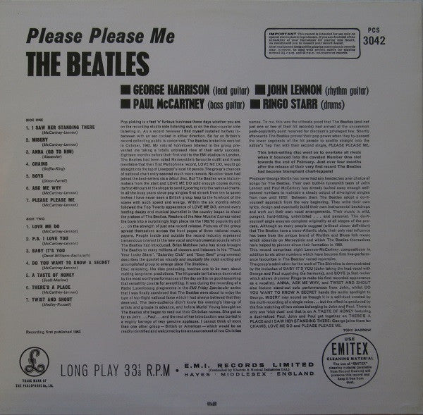 The Beatles : Please Please Me (LP, Album, RE)