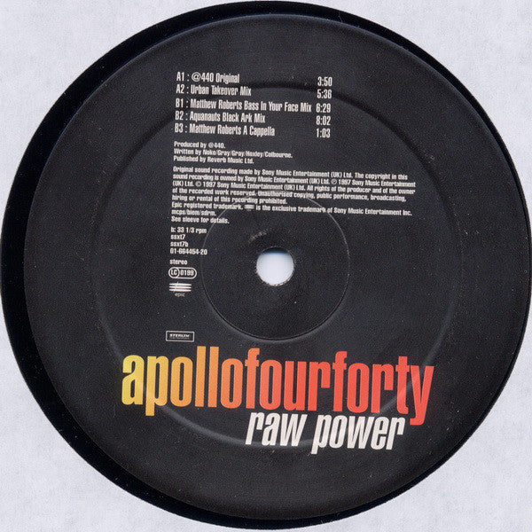 Apollo 440 : Raw Power (12", Single)