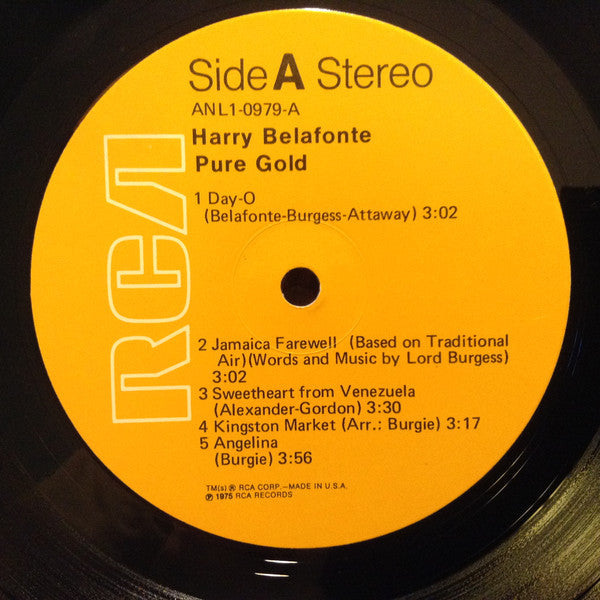 Harry Belafonte : Pure Gold (LP, Comp)