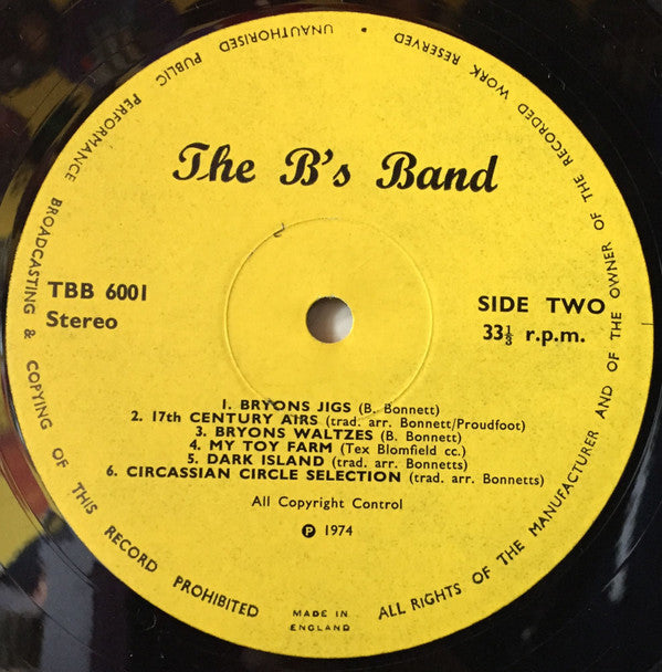 B's Band : B's In Your Bonnett (LP)