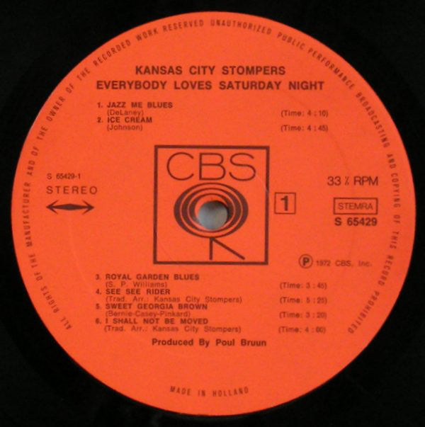 Kansas City Stompers : Everybody Loves Saturday Night (LP, Album)