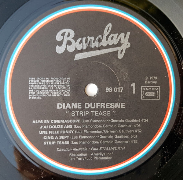 Diane Dufresne : Strip Tease (LP, Album)