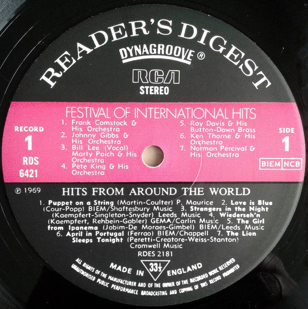 Various : Festival Of International Hits: Hits From Around The World (LP, Comp)