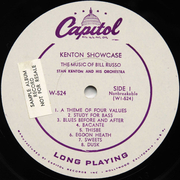 Stan Kenton And His Orchestra : Kenton Showcase - The Music Of Bill Russo - The Music Of Bill Holman (LP, Album, Comp, Mono, Scr)