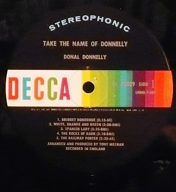 Donal Donnelly : Take The Name Of Donnelly (LP)