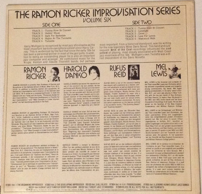 Ramon Ricker : Ramon Ricker ‎– The Ramon Ricker Improvisation Series Volume 6 Great Jazz Tunes Of Gerry Mulligan (LP)