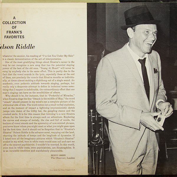 Frank Sinatra : Sinatra's Sinatra (LP, Album, Gat)