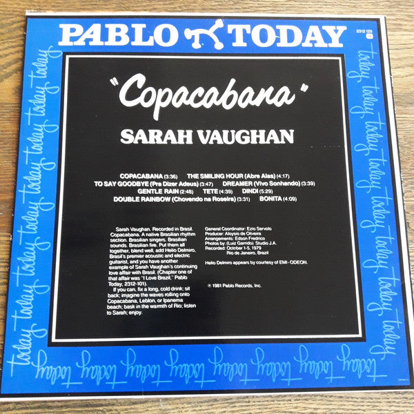 Sarah Vaughan : Copacabana (LP, Album)