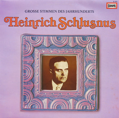 Heinrich Schlusnus : Heinrich Schlusnus (LP, Comp)