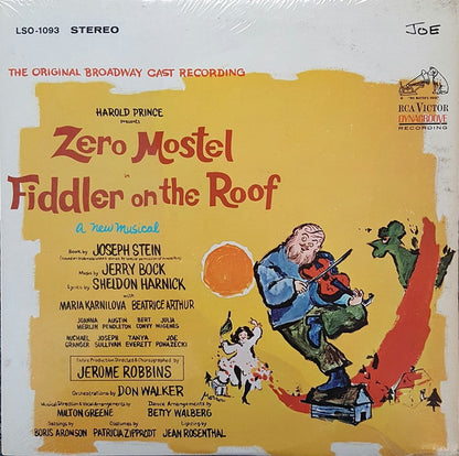 Zero Mostel : Fiddler On The Roof (The Original Broadway Cast Recording) (LP, Album)