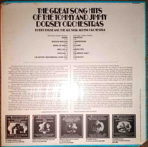 Bobby Byrne And All Star Alumni Orchestra : Great Song Hits Of The Tommy & Jimmy Dorsey Orchestras (LP, RE)