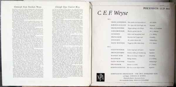 Various : C. E. F. Weyse  (10")